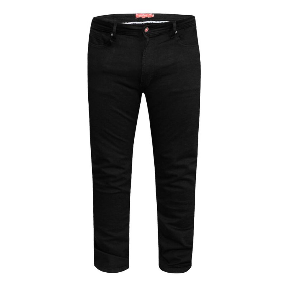 Duke Mens D555 Claude Stretch Slim Jeans / Black